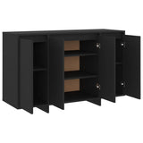 NNEVL Sideboard Black 120x41x75 cm Chipboard