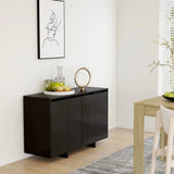 NNEVL Sideboard Black 120x41x75 cm Chipboard