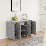 NNEVL Sideboard Concrete Grey 120x41x75 cm Chipboard