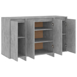 NNEVL Sideboard Concrete Grey 120x41x75 cm Chipboard