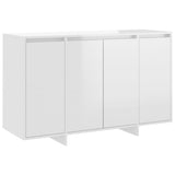 NNEVL Sideboard High Gloss White 120x41x75 cm Chipboard