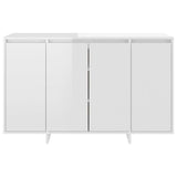 NNEVL Sideboard High Gloss White 120x41x75 cm Chipboard