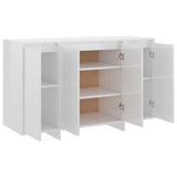 NNEVL Sideboard High Gloss White 120x41x75 cm Chipboard