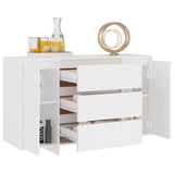 NNEVL Sideboard with 3 Drawers White 120x41x75 cm Chipboard