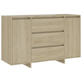 NNEVL Sideboard with 3 Drawers Sonoma Oak 120x41x75 cm Chipboard