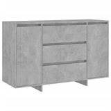 NNEVL Sideboard with 3 Drawers Concrete Grey 120x41x75 cm Chipboard