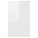 NNEVL Sideboard with 3 Drawers High Gloss White 120x41x75 cm Chipboard