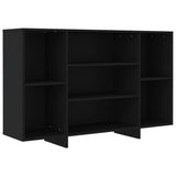 NNEVL Sideboard Black 120x30x75 cm Engineered Wood