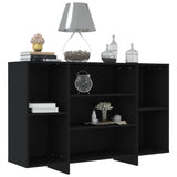 NNEVL Sideboard Black 120x30x75 cm Engineered Wood