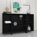 NNEVL Sideboard Black 120x30x75 cm Engineered Wood