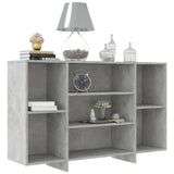 NNEVL Sideboard Concrete Grey 120x30x75 cm Engineered Wood