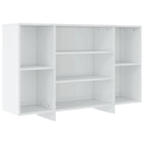 NNEVL Sideboard High Gloss White 120x30x75 cm Engineered Wood