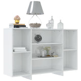 NNEVL Sideboard High Gloss White 120x30x75 cm Engineered Wood