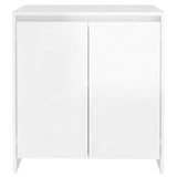 NNEVL Sideboard High Gloss White 70x40x75 cm Engineered Wood