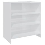 NNEVL Sideboard High Gloss White 70x40.5x75 cm Engineered Wood