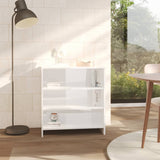 NNEVL Sideboard High Gloss White 70x40.5x75 cm Engineered Wood