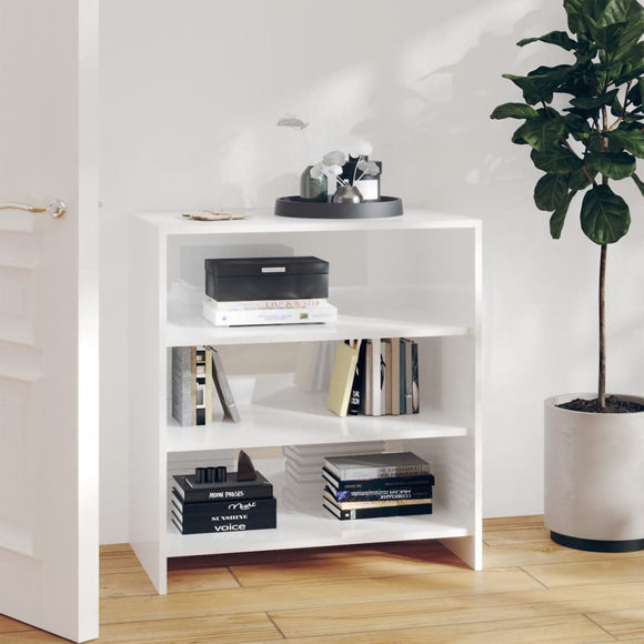 NNEVL Sideboard High Gloss White 70x40.5x75 cm Engineered Wood