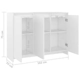 NNEVL Sideboard White 102x33x75 cm Chipboard