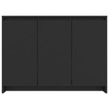 NNEVL Sideboard Black 102x33x75 cm Chipboard