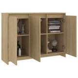 NNEVL Sideboard Sonoma Oak 102x33x75 cm Chipboard