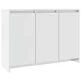 NNEVL Sideboard High Gloss White 102x33x75 cm Chipboard