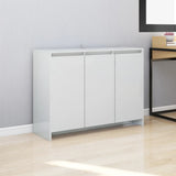 NNEVL Sideboard High Gloss White 102x33x75 cm Chipboard