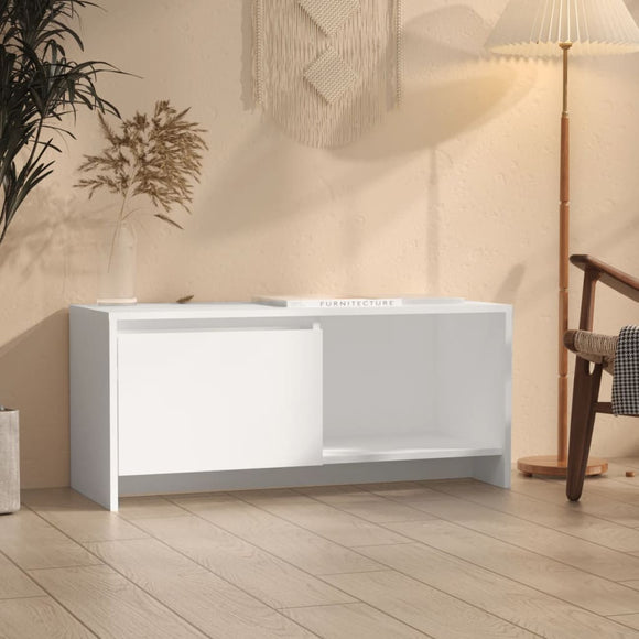 NNEVL TV Cabinet White 90x35x40 cm Engineered Wood