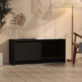 NNEVL TV Cabinet Black 90x35x40 cm Engineered Wood