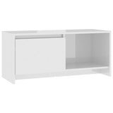 NNEVL TV Cabinet High Gloss White 90x35x40 cm Engineered Wood