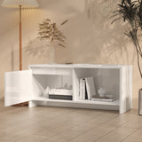 NNEVL TV Cabinet High Gloss White 90x35x40 cm Engineered Wood
