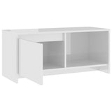 NNEVL TV Cabinet High Gloss White 90x35x40 cm Engineered Wood