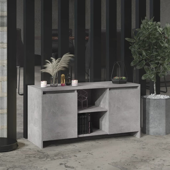 NNEVL TV Cabinet Concrete Grey 102x37.5x52.5 cm Chipboard