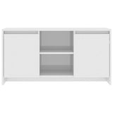 NNEVL TV Cabinet High Gloss White 102x37.5x52.5 cm Chipboard
