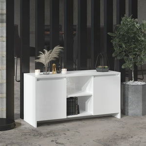 NNEVL TV Cabinet High Gloss White 102x37.5x52.5 cm Chipboard