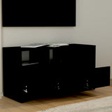 NNEVL TV Cabinet Black 102x37.5x52.5 cm Engineered Wood