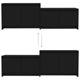 NNEVL TV Cabinet Black 146.5x35x50 cm Engineered Wood