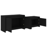 NNEVL TV Cabinet Black 146.5x35x50 cm Engineered Wood