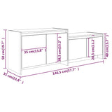 NNEVL TV Cabinet Sonoma Oak 146.5x35x50 cm Engineered Wood