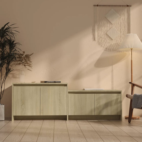 NNEVL TV Cabinet Sonoma Oak 146.5x35x50 cm Engineered Wood