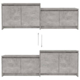 NNEVL TV Cabinet Concrete Grey 146.5x35x50 cm Engineered Wood