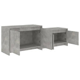 NNEVL TV Cabinet Concrete Grey 146.5x35x50 cm Engineered Wood