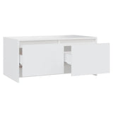 NNEVL Coffee Table White 90x50x41.5 cm Chipboard