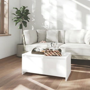 NNEVL Coffee Table White 90x50x41.5 cm Chipboard