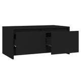 NNEVL Coffee Table Black 90x50x41.5 cm Chipboard