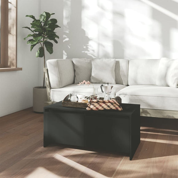 NNEVL Coffee Table Black 90x50x41.5 cm Chipboard