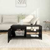 NNEVL Coffee Table Black 102x50x45 cm Engineered Wood