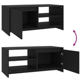 NNEVL Coffee Table Black 102x50x45 cm Engineered Wood