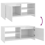 NNEVL Coffee Table High Gloss White 102x50x45 cm Engineered Wood