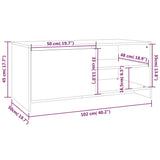 NNEVL Coffee Table High Gloss White 102x50x45 cm Engineered Wood