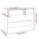 NNEVL Console Table White 100x35x76.5 cm Chipboard